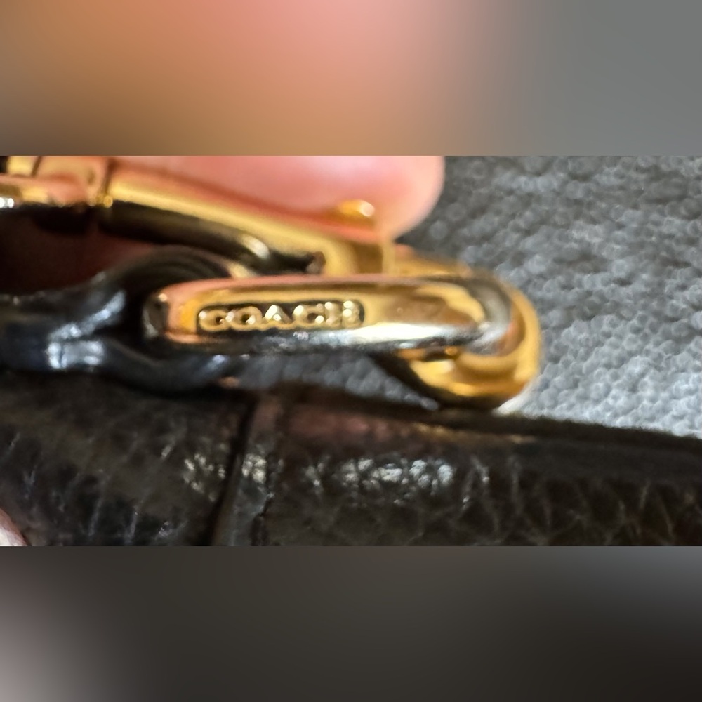 COACH F54687 Tyler Black Pebbled Leather Shoulder/Crossbody Bag - Picture 11 of 12